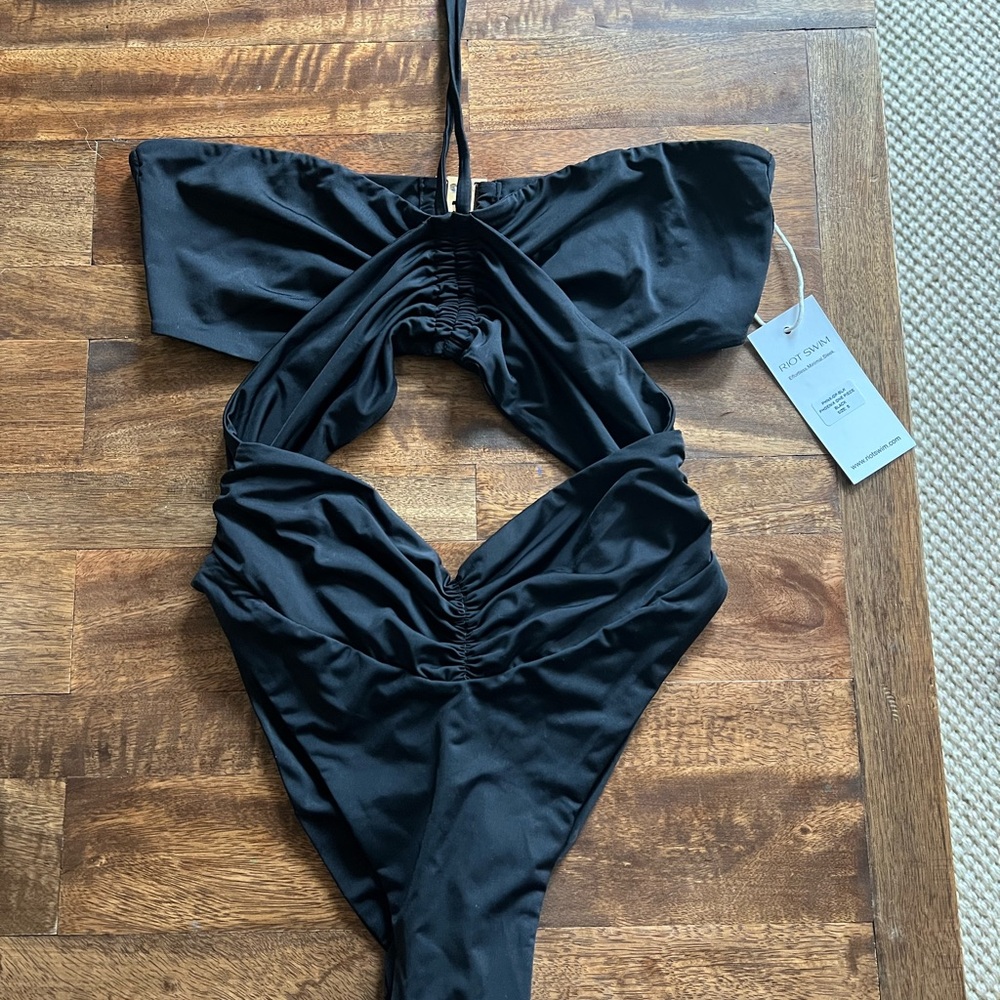 Black Cutout Swimsuit